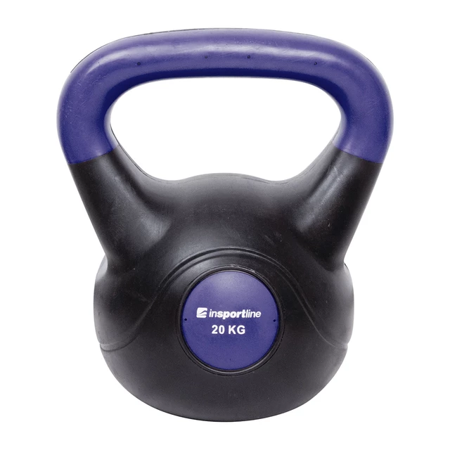 Hantla bitumiczna inSPORTline Kettlebell Dark 20 kg