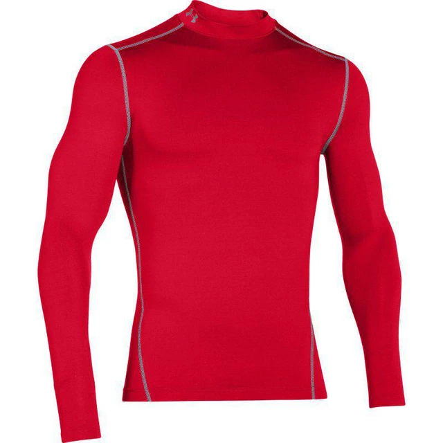 Men’s Compression T-Shirt Under Amour ColdGear Mock - Black - Red