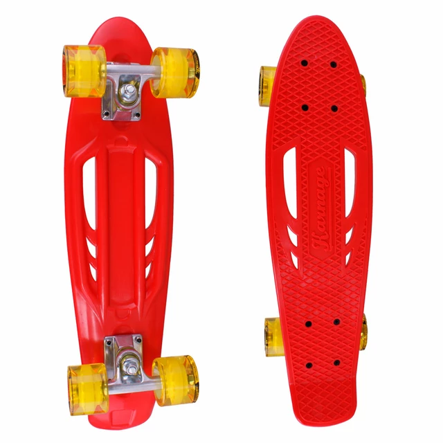 Penny board Karnage Standard Retro - červeno-žlutá - červeno-žlutá