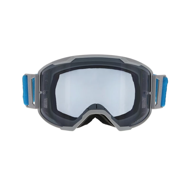 Motokrosové brýle RedBull Spect Strive Panovision, světle šedé matné, plexi kouřové