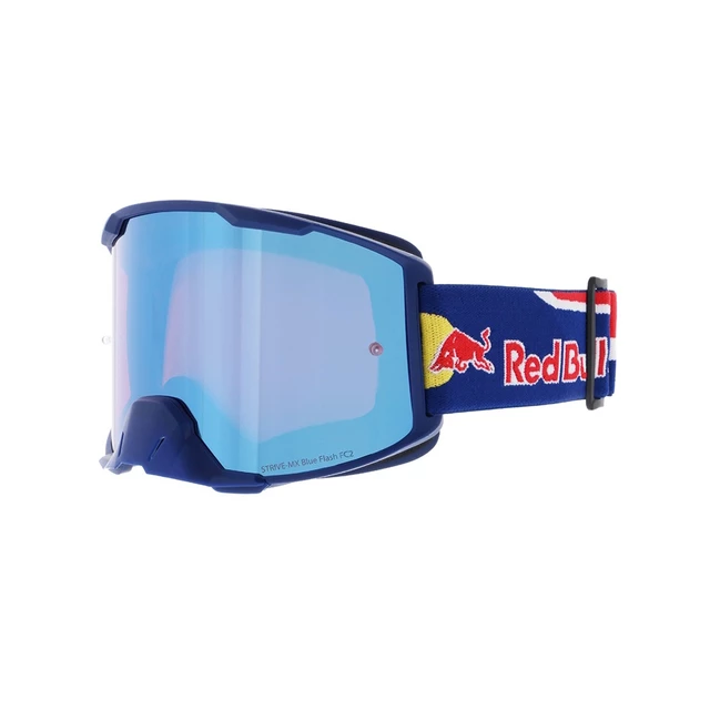 Motocross Goggles Red Bull Spect Strive, Matte Blue, Blue Mirrored Lens