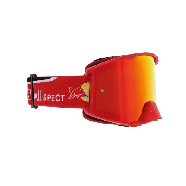 Motocross Goggles Red Bull Spect Strive, Matte Red, Red Mirrored Lens