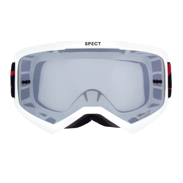 Motocross Goggles Red Bull Spect Evan, White, Smoke/Silver Lens