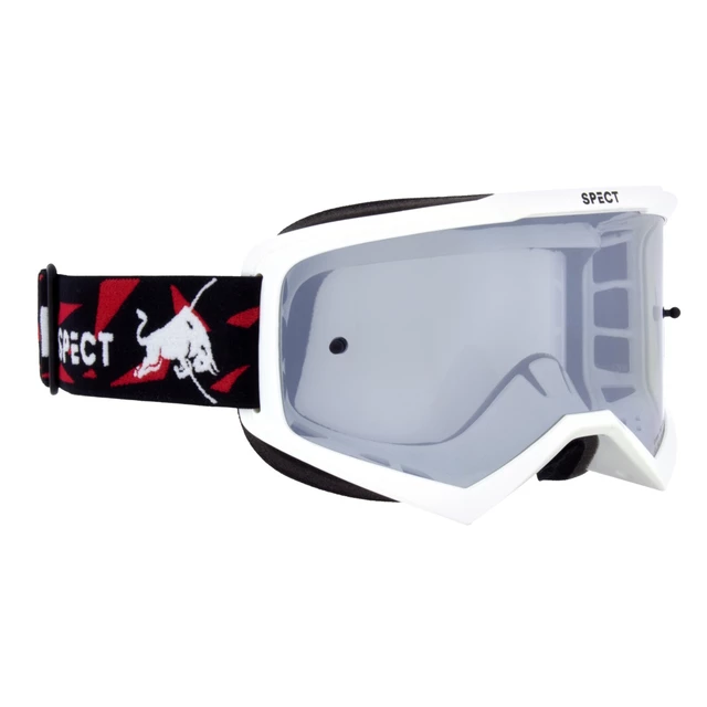 Motocross Goggles Red Bull Spect Evan, White, Smoke/Silver Lens