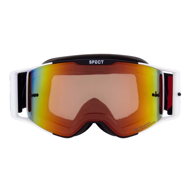 Motokrosové brýle RedBull Spect Torp, černé/bílé matné, plexi červené zrcadlové
