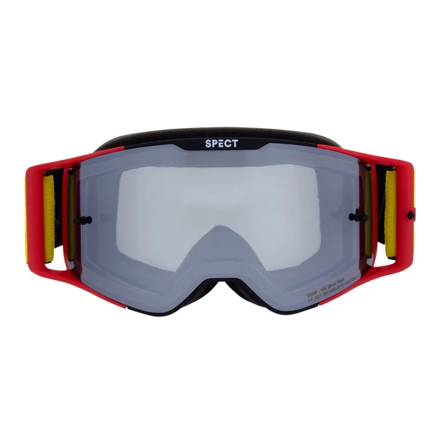 Motocross Goggles Red Bull Spect Torp, Matte Black/Red, Silver Mirrored Lens