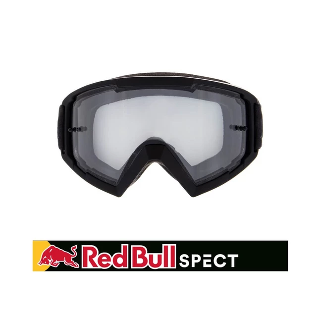 Motocross Goggles Red Bull Spect Strive, Matte Black, Clear Lens