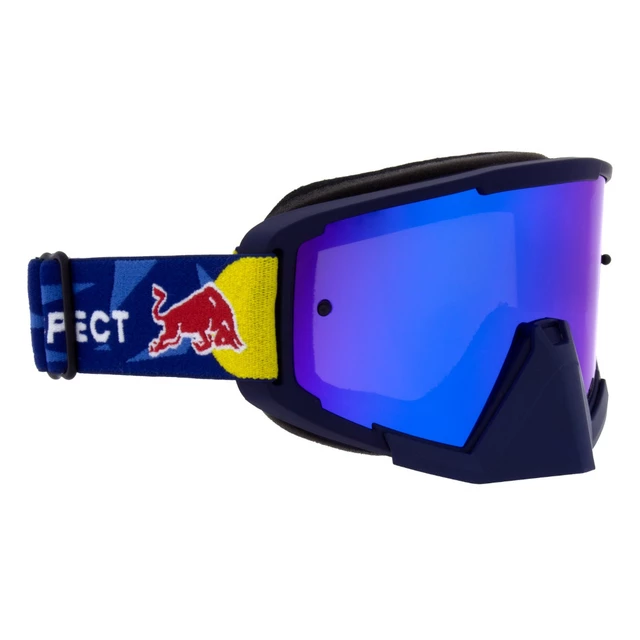 Motocross Goggles Red Bull Spect Whip, Matte Blue, Blue Mirrored Lens