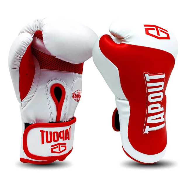 Boxerské rukavice Tapout Scorpio PU - červeno-bílá