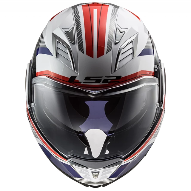 Flip-Up Motorcycle Helmet LS2 FF900 Valiant II Revo P/J - Matt Titanium Fluo Orange