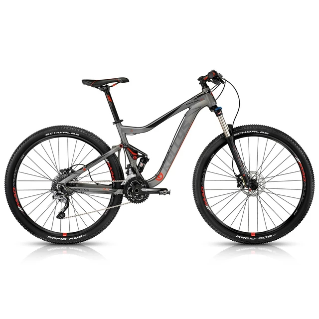 Celoodpružený bicykel KELLYS Reyon 10 29" - model 2015 - šedo-červená