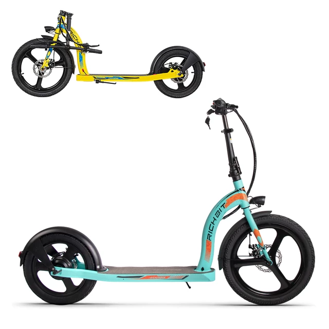 Električni skiro W-TEC Richbit 20/16" - rumena - modra