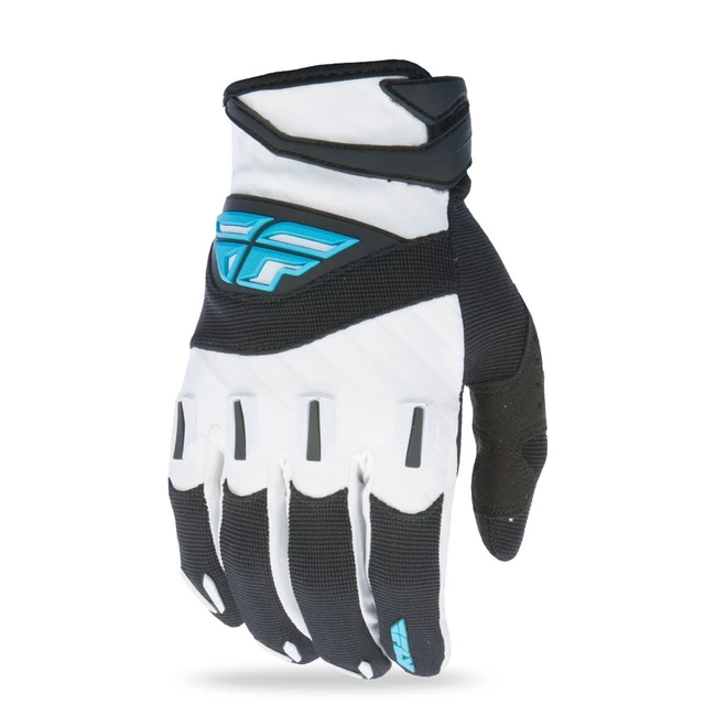 Motocross Gloves Fly Racing F-16 XVII - Black/White - Black/White