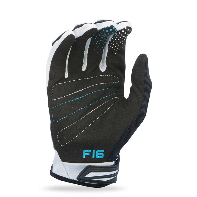 Motocross Gloves Fly Racing F-16 XVII - Black/White