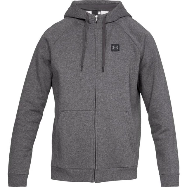 Men’s Hoodie Under Armour Rival Fleece FZ - Academy/Black - Charcoal Light Heather