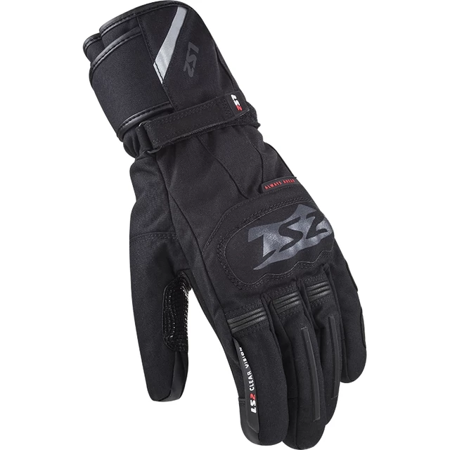 Motorcycle Gloves LS2 Snow Black - Black