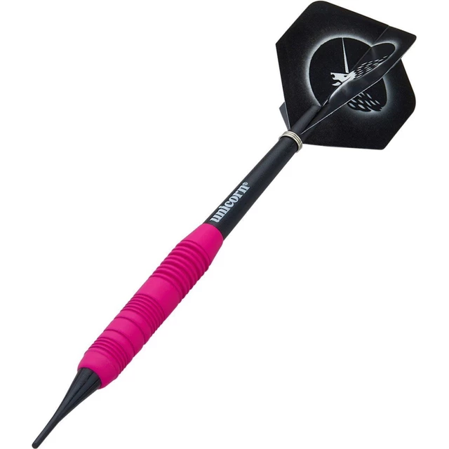 Lotki do darta Unicorn Core Plus Rubberised Brass Pink 3 szt