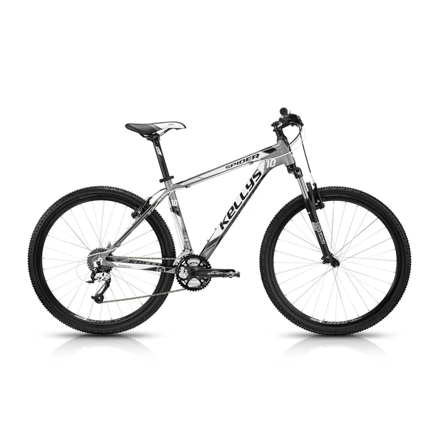 Horský bicykel KELLYS Spider 10 - model 2015 - strieborná čierno-biela