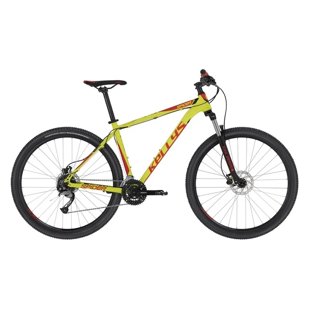 Mountain Bike KELLYS SPIDER 30 27.5” – 2020 - Grey Orange - Neon Lime