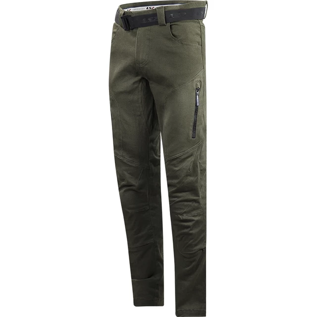 Pánske moto nohavice LS2 Straight Olive Green - olivovo zelená - olivovo zelená