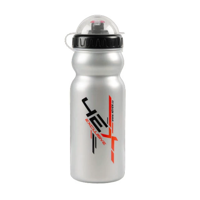 Bike bottle 4EVER 0,7 l - Silver Black-Red