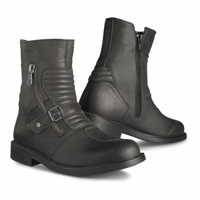 Leather Motorcycle Boots Stylmartin Cruise - Black - Black