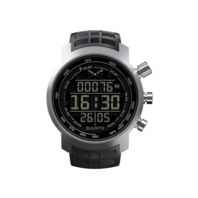 Outdoorový computer Suunto Elementum Terra N/ Black rubber - čierno-strieborná