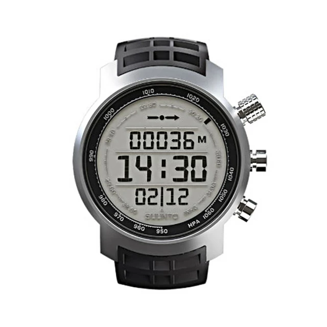 Outdoorový computer Suunto Elementum Terra P/ Black rubber - 2.jakost - stříbrno-černá - stříbrno-černá