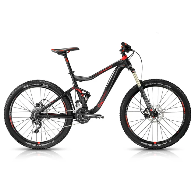 Celoodpružený bicykel KELLYS Swag 10 27,5" - model 2015 - čierno-červená
