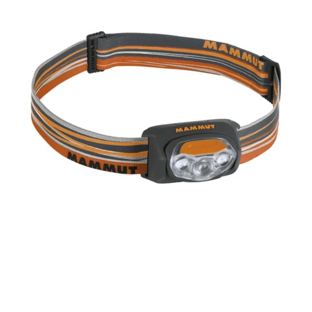 Čelová svítilna MAMMUT T-Peak - oranžovo-šedá