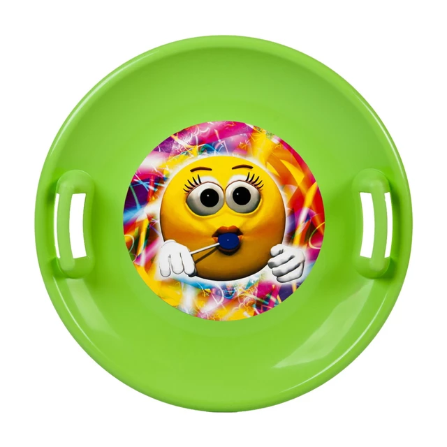 Snow Saucer STT - Orange Emoji Boy - Green Emoji Girl