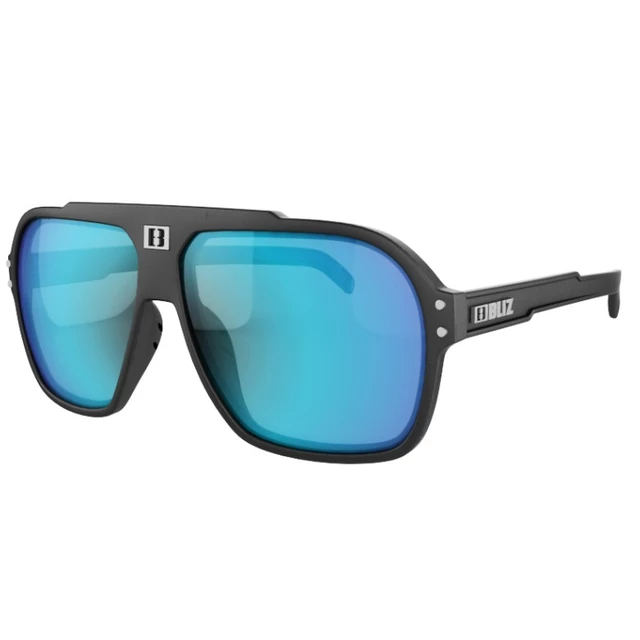 Sunglasses Bliz Targa - Black with Blue Lenses