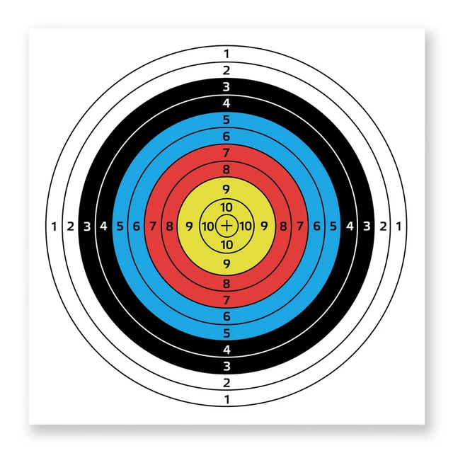 inSPORTline Dabbak 60x60cm 10 Stück Zielscheibe