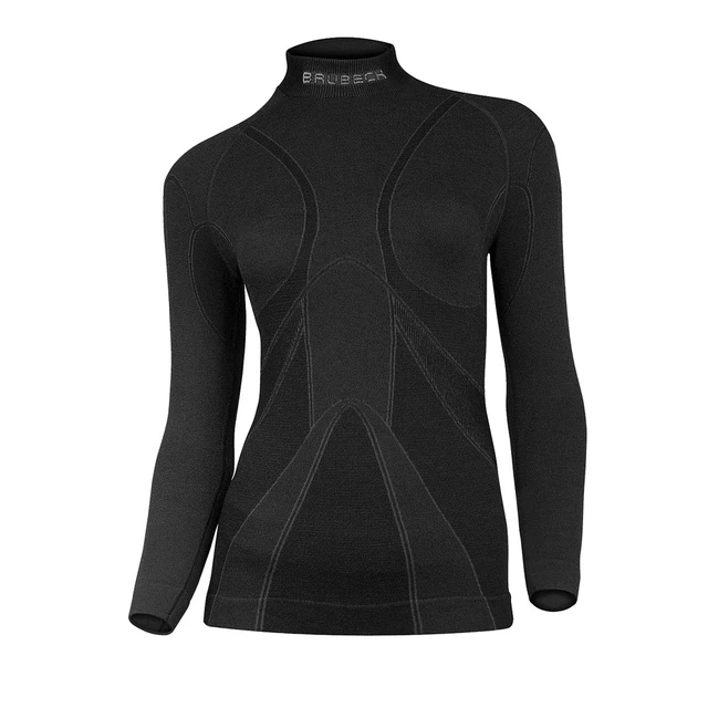 Ladies functional extreme T-shirt Brubeck MERINO long-sleeve - Black