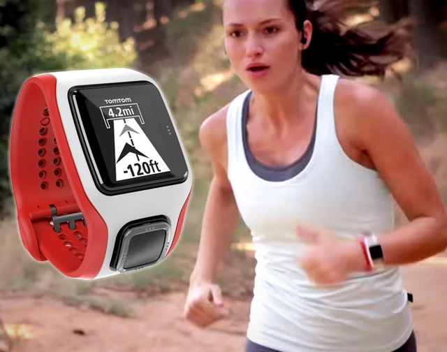 GPS hodinky TomTom Runner Cardio - bílo-červená