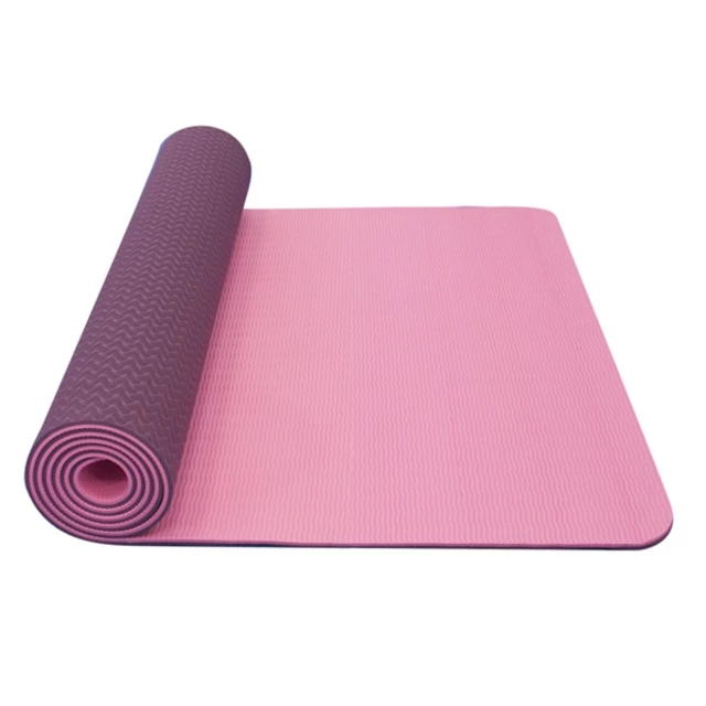 Dvouvrstvá podložka Yate Yoga Mat TPE New 173x61x0,6 cm - růžová
