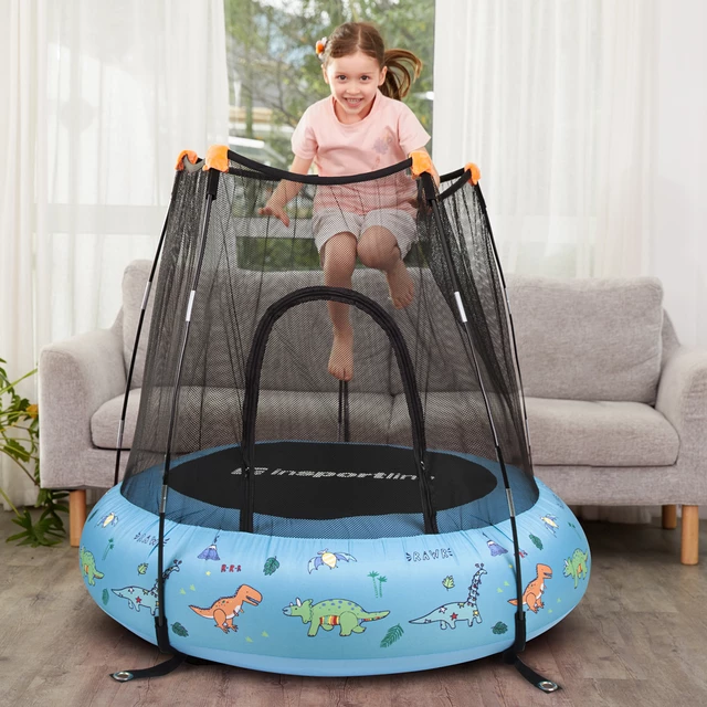 Inflatable Children’s Trampoline inSPORTline Nufino 120 cm - Blue