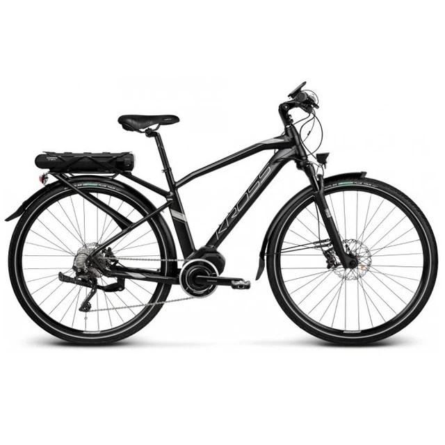 Trekingový elektrobicykel Kross Trans Hybrid 5.0 28" - model 2019 - S (17'') - Black / Graphite Matte