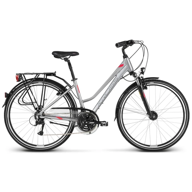 Kross Trans 4.0 28" Damen Trekking Fahrrad - Modell 2020 - Silbern/Himbeere/Graphit