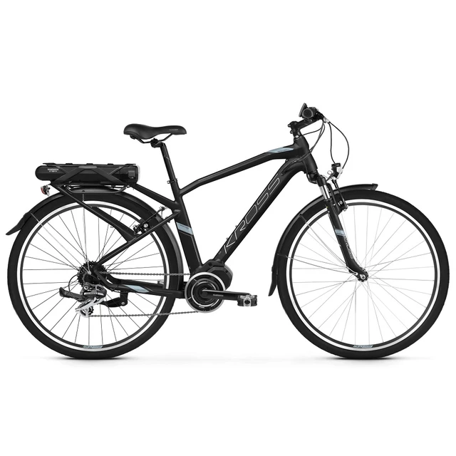 Trekingové elektrokolo Kross Trans Hybrid 2.0 28" - model 2019 - S (17") - Black / Blue / Silver Matte