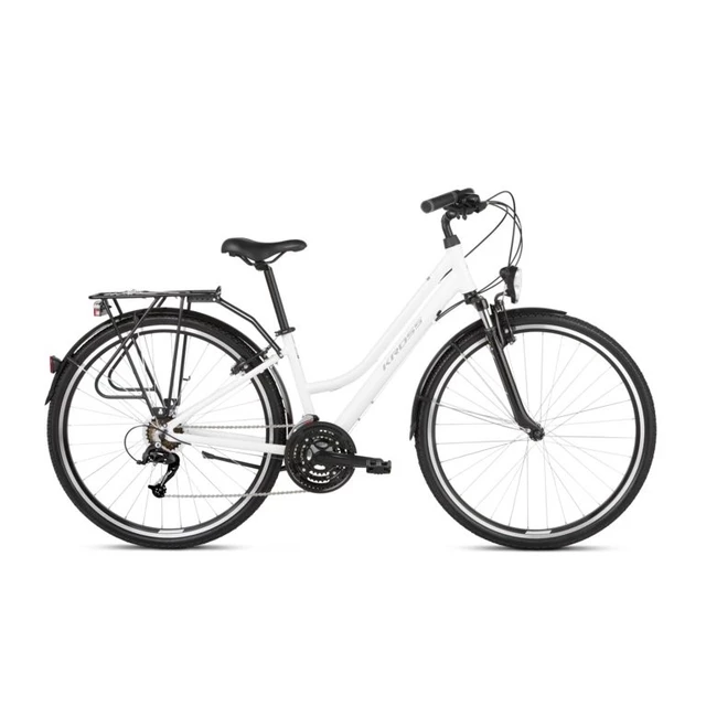 Dámsky trekingový bicykel Kross Trans 1.0 28" SR - model 2022 - biela/šedá nová