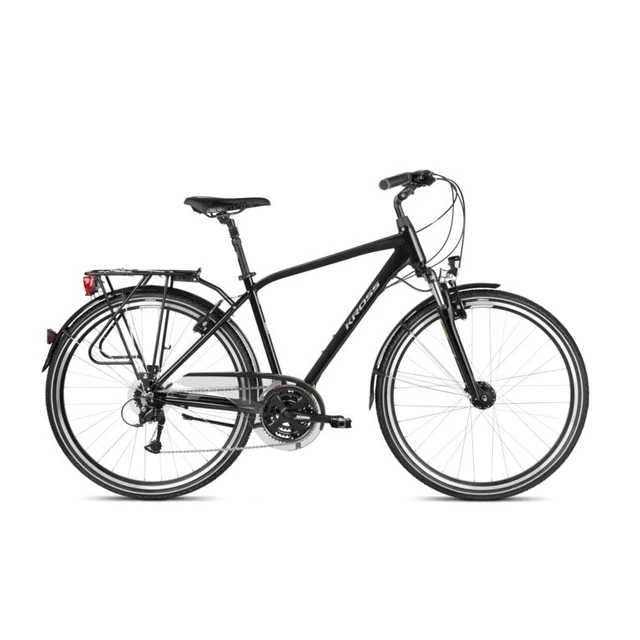 Pánsky trekingový bicykel Kross Trans 4.0 28" - model 2021 - čierna/šedá - čierna/šedá