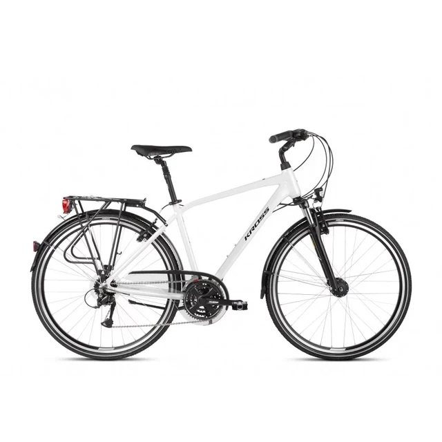 Pánsky trekingový bicykel Kross Trans 4.0 28" - model 2021 - čierna/šedá