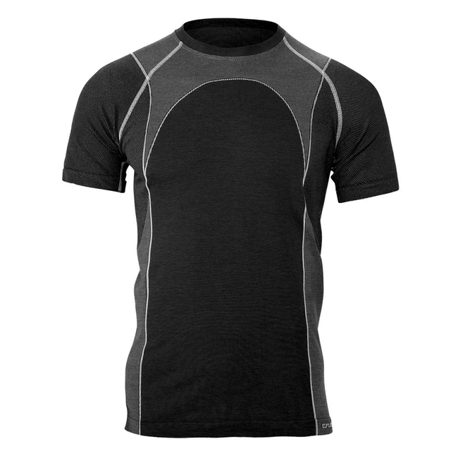 Pánske thermo tričko Brubeck DRY s krátkym rukávom - čierna - čierna