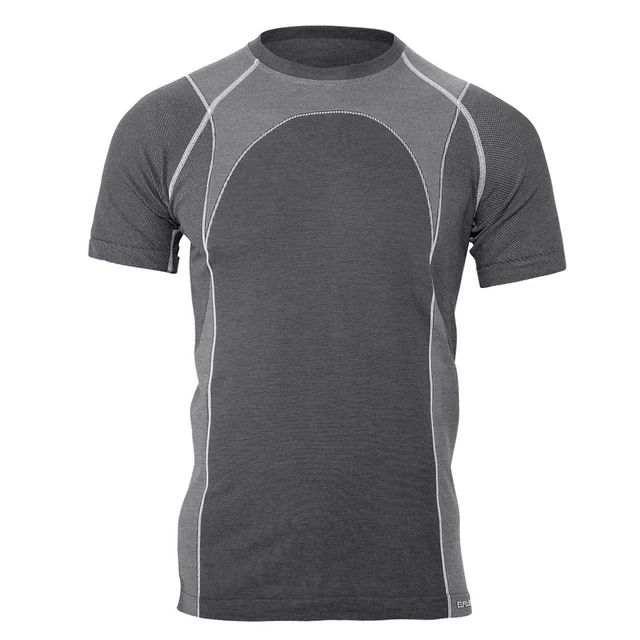 Pánske thermo tričko Brubeck DRY s krátkym rukávom - čierna - šedá