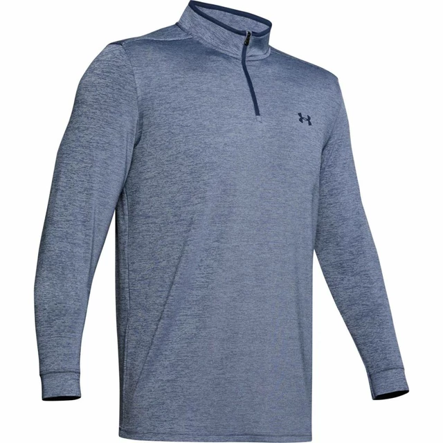 Pánske tričko s dlhým rukávom Under Armour Playoff 2.0 1/4 Zip - Black - Blue Ink