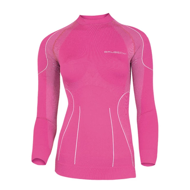 Dámské thermo triko Brubeck THERMO s dlouhým rukávem - růžová