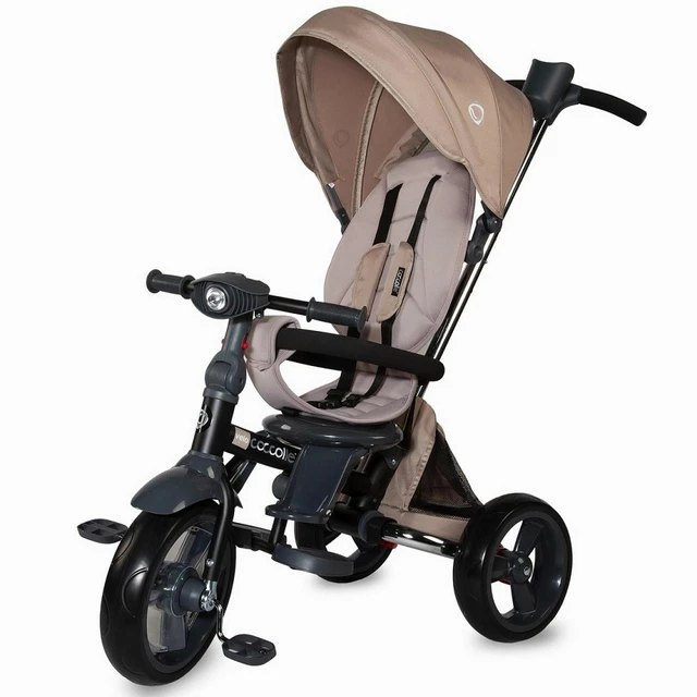 Three-Wheel Stroller w/ Tow Bar Coccolle Velo - Beige