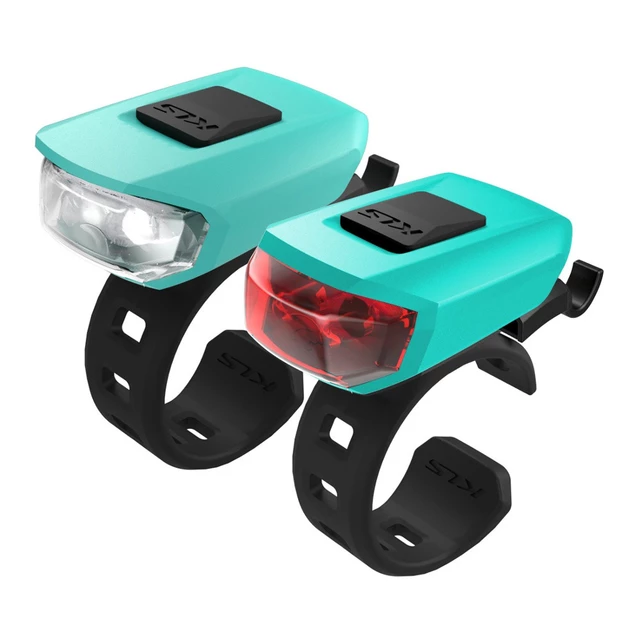 Sada osvetlenia na bicykel Kellys Vega USB - Red - Turquoise