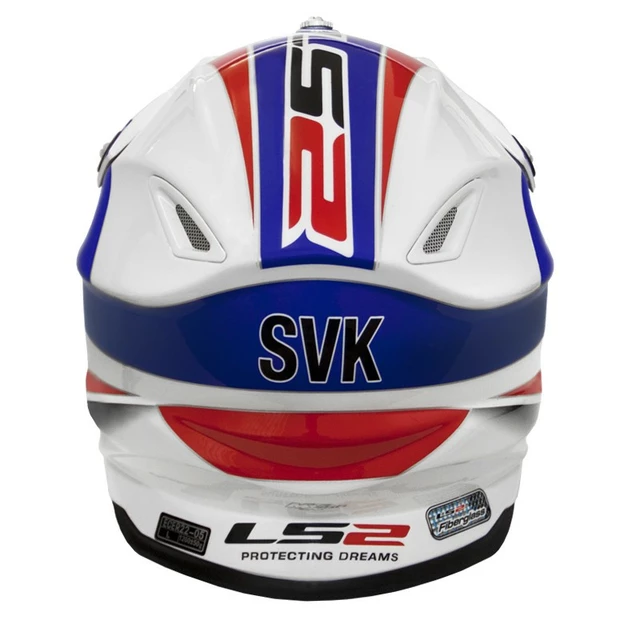 Motokrosová prilba LS2 MX456 Tuareg - bielo-červená